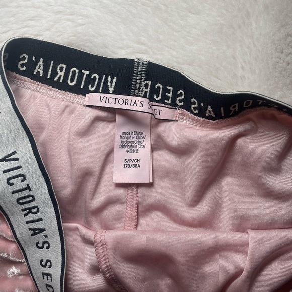 Victoria’s Secret crushed velvet pink biker shorts - Picture 3 of 4